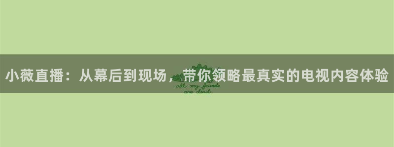 火凤直播足球免费观看：小薇直播：从幕后到现场，带你领略最真实的电视内容体验